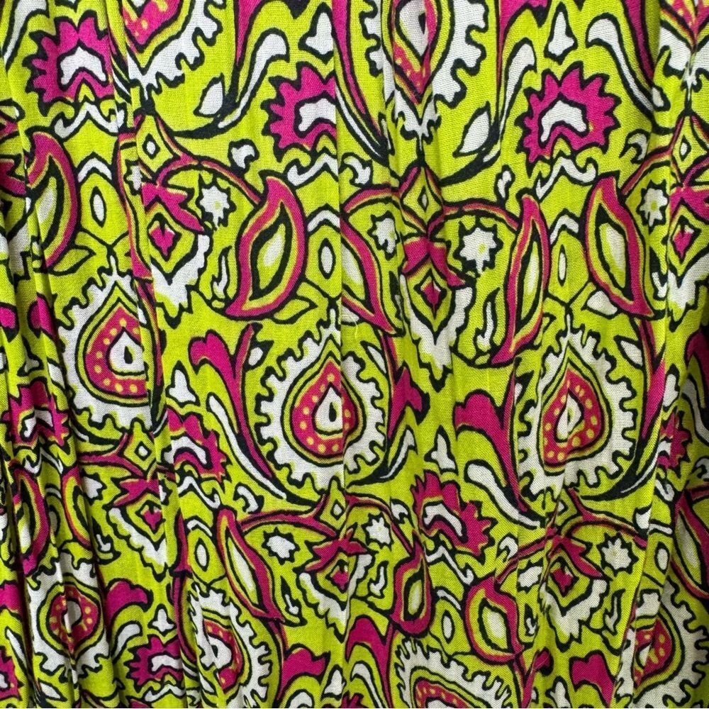 By Anthropologie Flounced Maxi Long Dress Citron Size XL - Picture 6 of 10